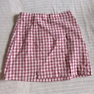 NWT American Eagle Pink Gingham Skirt